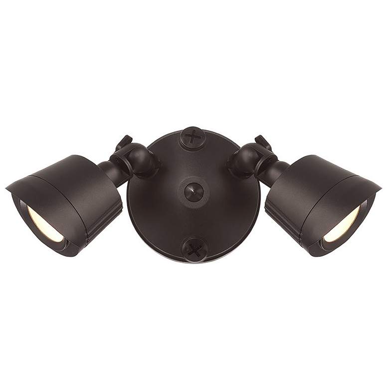 Image 1 LED 3CCT Double Flood Light in Bronze