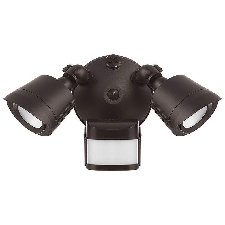 Image 2 LED 3CCT Motion Sensored Double Flood Light in Bronze more views