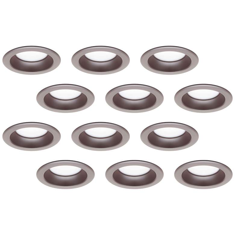Image 1 LED 4" Dark Bronze Retrofit Downlights Set of 12