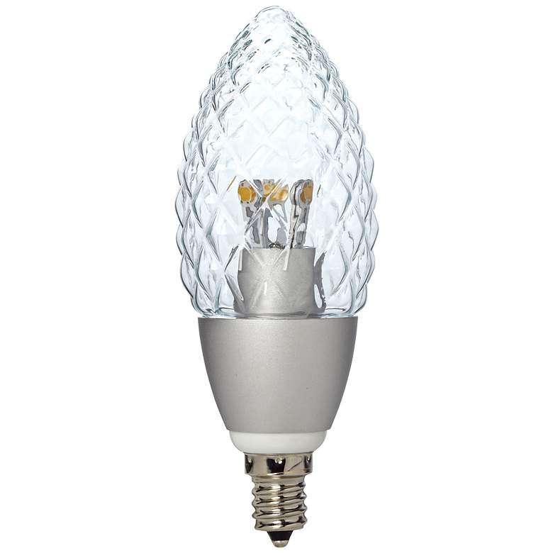 LED 5 Watt Faceted Design Crystal Candelabra Light Bulb