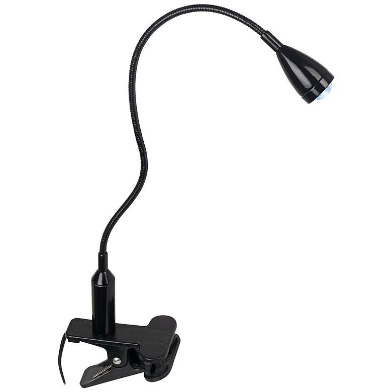Image 2 LED Adjustable Gooseneck Energy Efficient Black Clip Light