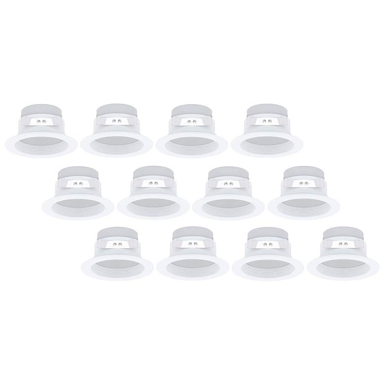Image 1 LED Advantage 4" White Baffled Retrofit Downlight Set of 12