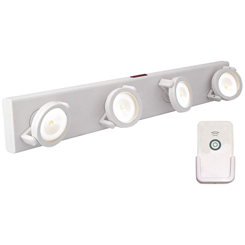 Image 1 LED Battery Powered White Light Bar with Remote