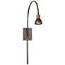 LED Bronze Gooseneck Modern Plug-In Swing Arm Wall Lamp in scene