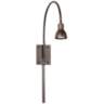 LED Bronze Gooseneck Modern Plug-In Swing Arm Wall Lamp