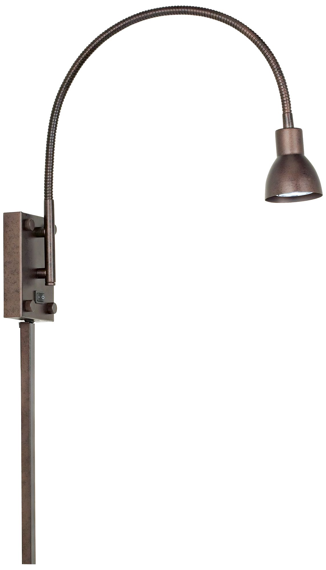 Image 6 LED Bronze Gooseneck Modern Plug-In Swing Arm Wall Lamp more views