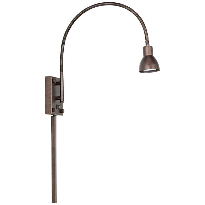 Image 6 LED Bronze Gooseneck Modern Plug-In Swing Arm Wall Lamp more views