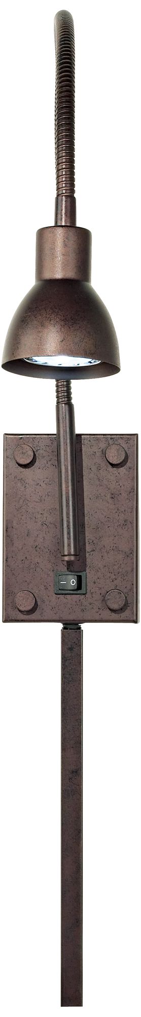 Image 7 LED Bronze Gooseneck Modern Plug-In Swing Arm Wall Lamp more views