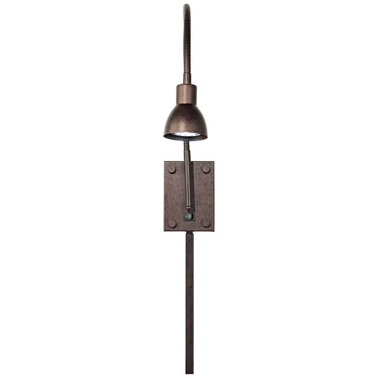Image 7 LED Bronze Gooseneck Modern Plug-In Swing Arm Wall Lamp more views