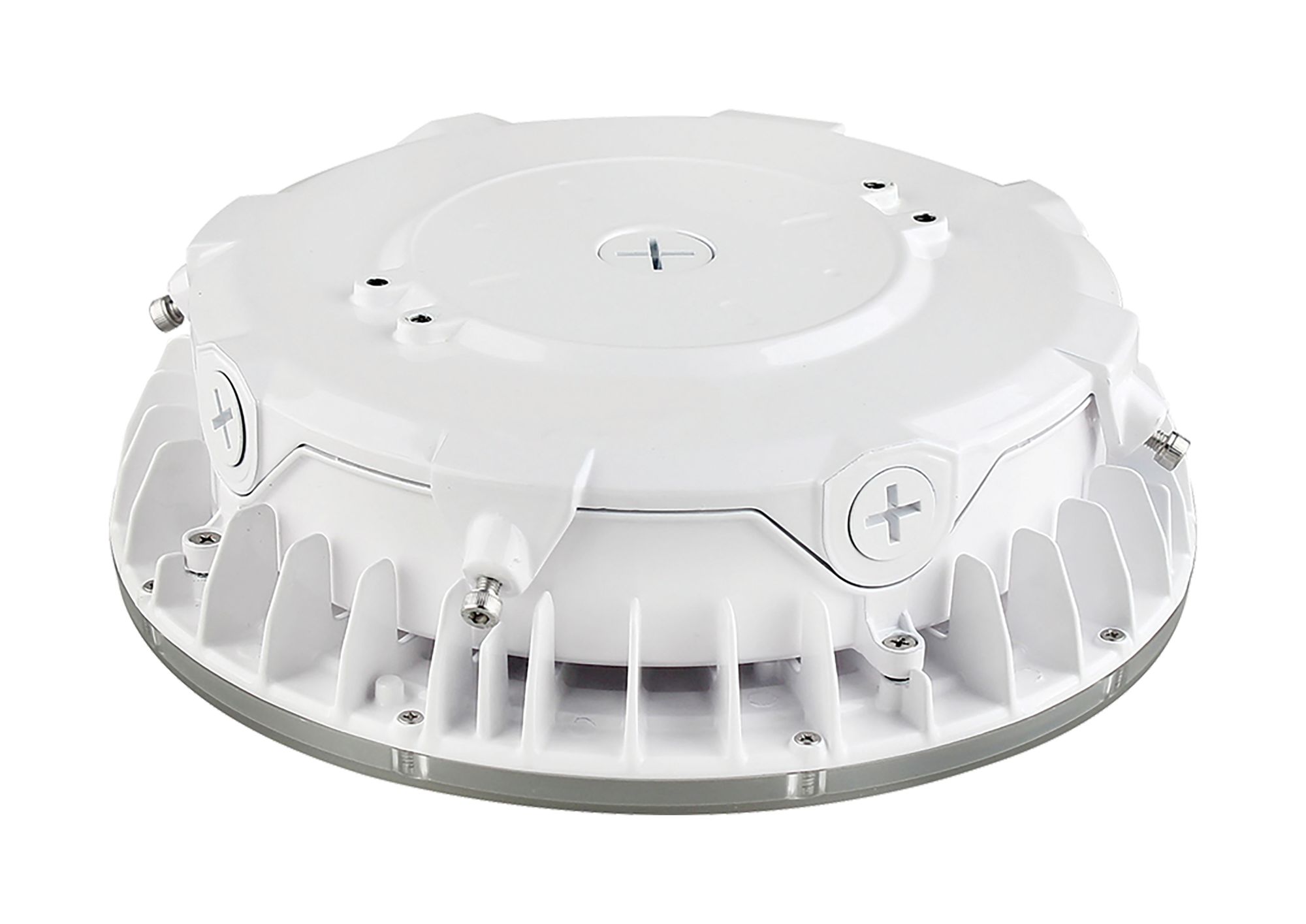 Image 3 LED Canopy Fixture; 100 Watt; CCT Selectable; White Finish; 100-277 Volt more views