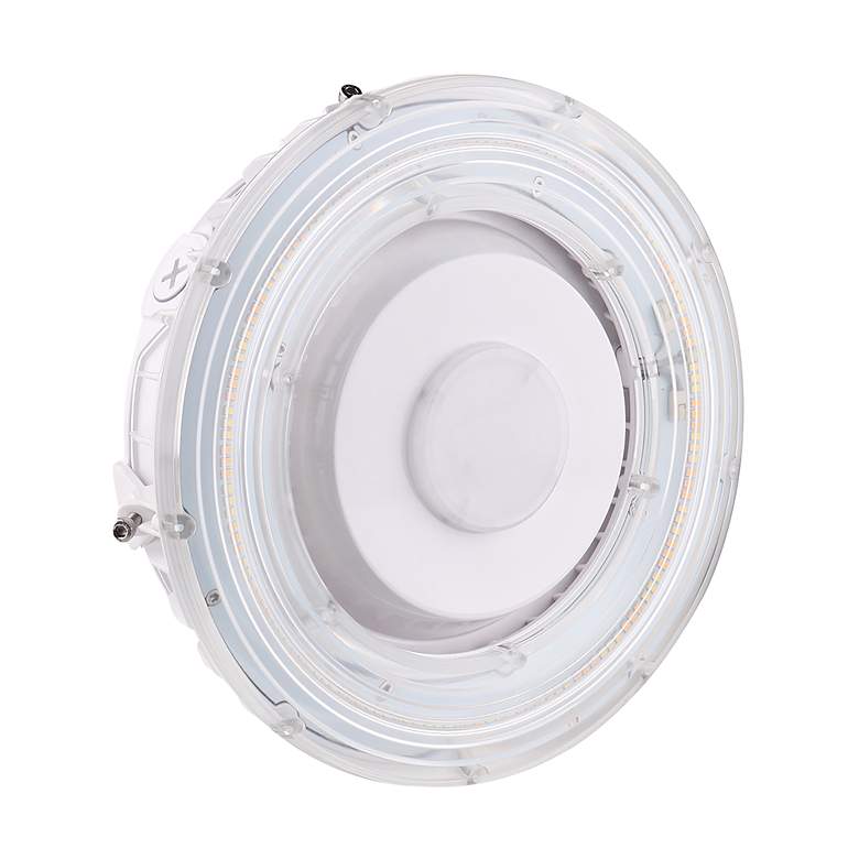 Image 6 LED Canopy Fixture; 100 Watt; CCT Selectable; White Finish; 100-277 Volt more views