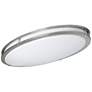 2_LED Ceiling Fixtures Oval Two Ring Flush Mount Ceiling Fixture Nickel more views