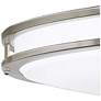 4_LED Ceiling Fixtures Oval Two Ring Flush Mount Ceiling Fixture Nickel more views