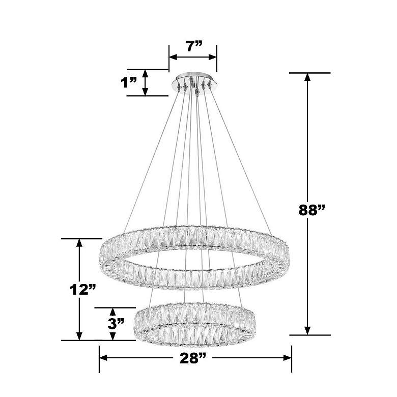 Image 6 LED Chrome Chandelier more views
