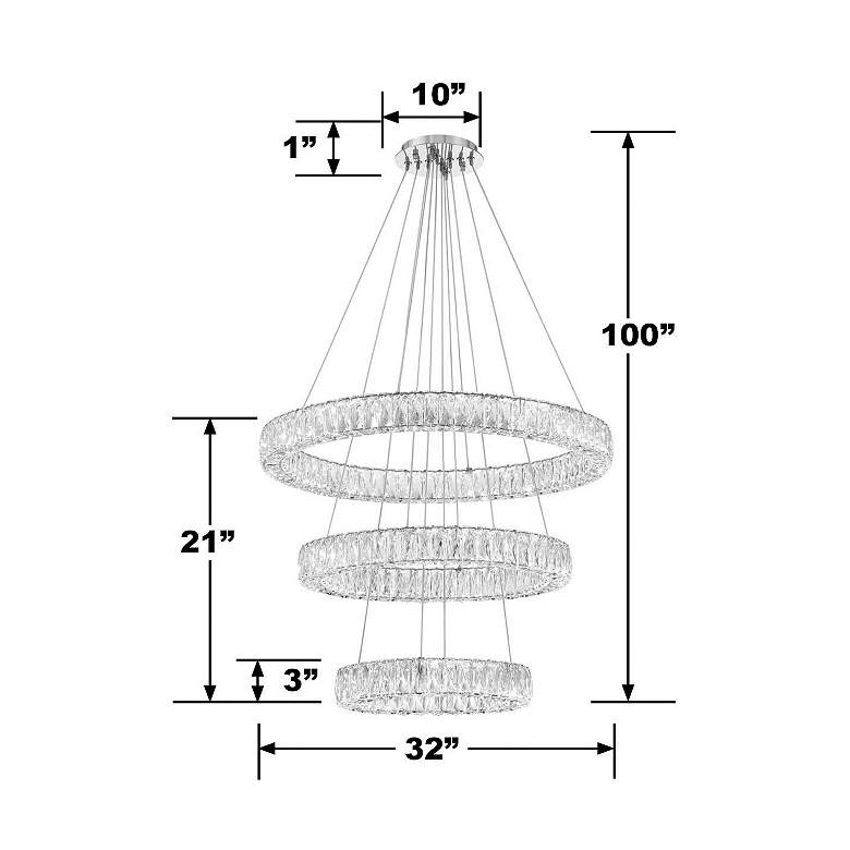 Image 7 LED Chrome Chandelier more views