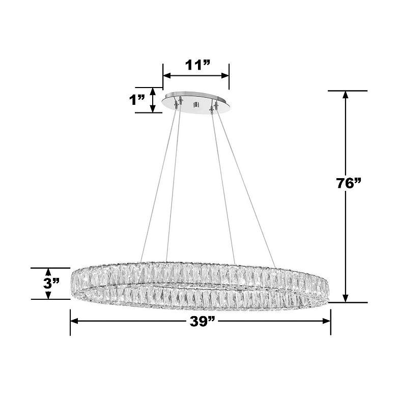 Image 7 LED Chrome Chandelier more views