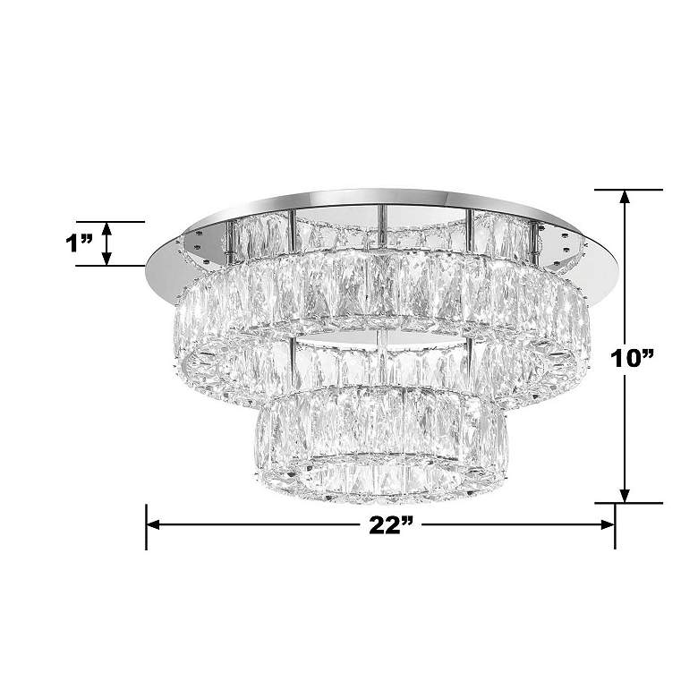 Image 7 LED Chrome Flush Mount more views
