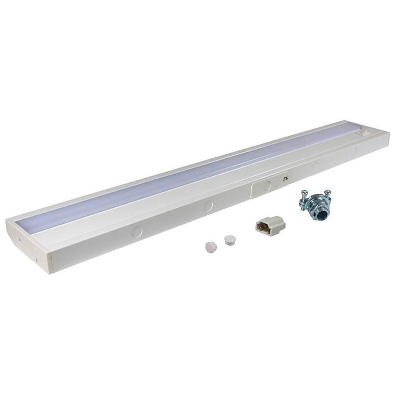 Image 1 LED Complete White 24 1/4 inch Wide Under Cabinet Light