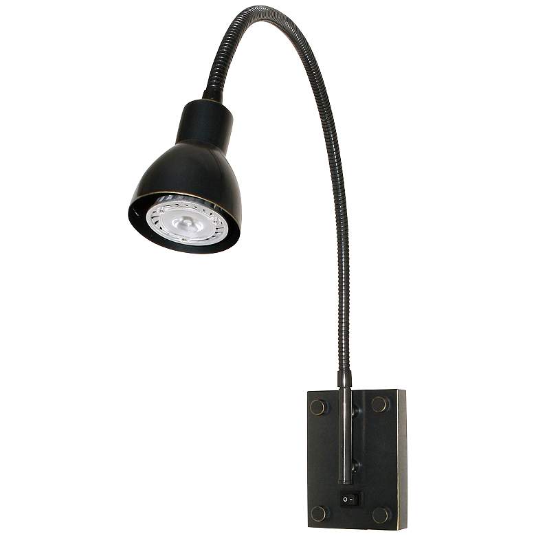 Image 2 LED Dark Bronze Gooseneck Plug-In Swing Arm