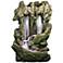 LED Double Fall Waterfall 80" High Outdoor Fountain