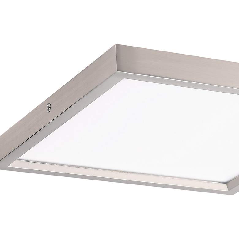 Image 2 LED Flush Mount 7 1/2 inch Wide Brushed Nickel LED Ceiling Light more views