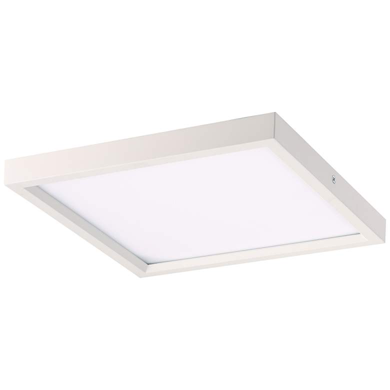 Image 1 LED Flush Mount 7 1/2" Wide White LED Ceiling Light