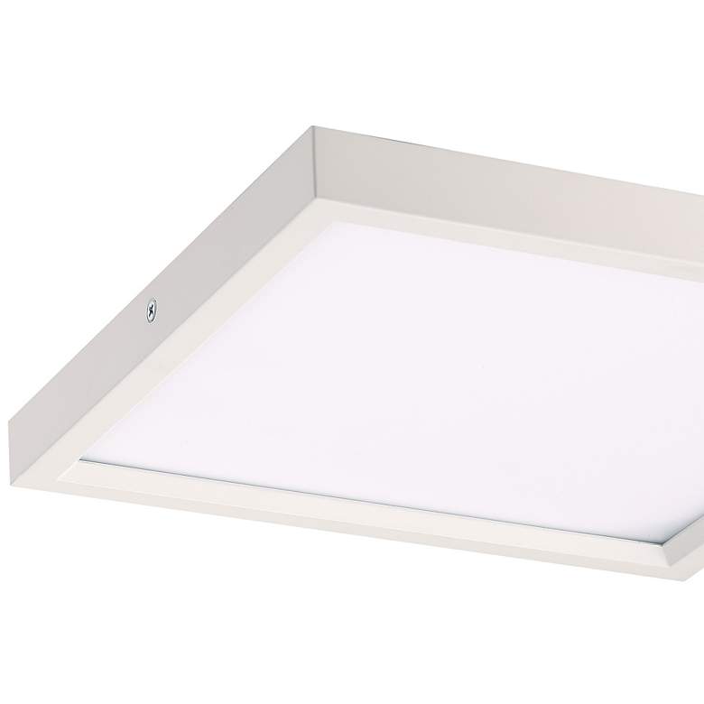 Image 2 LED Flush Mount 7 1/2" Wide White LED Ceiling Light more views