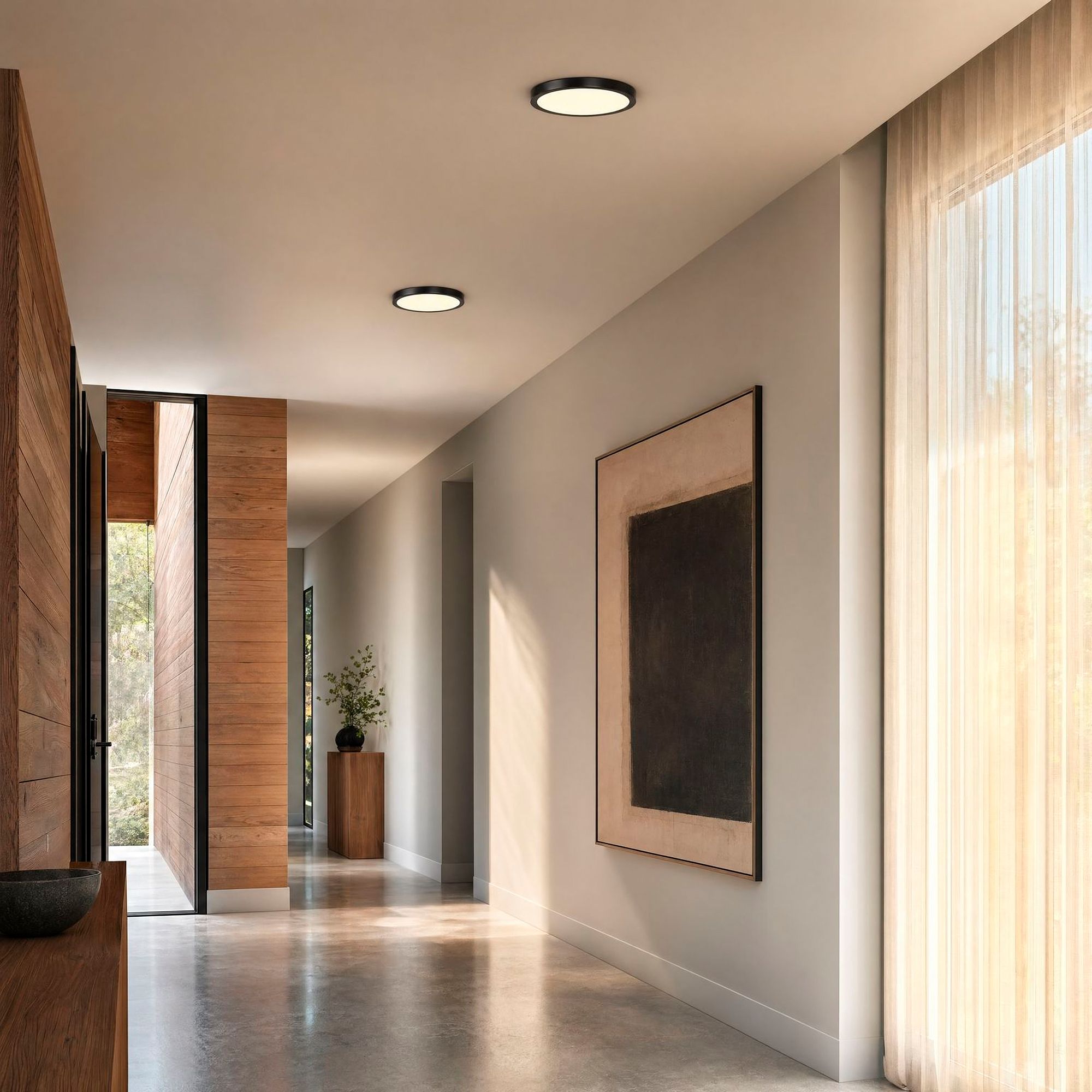 Image 6 LED Flush Mount in Black more views