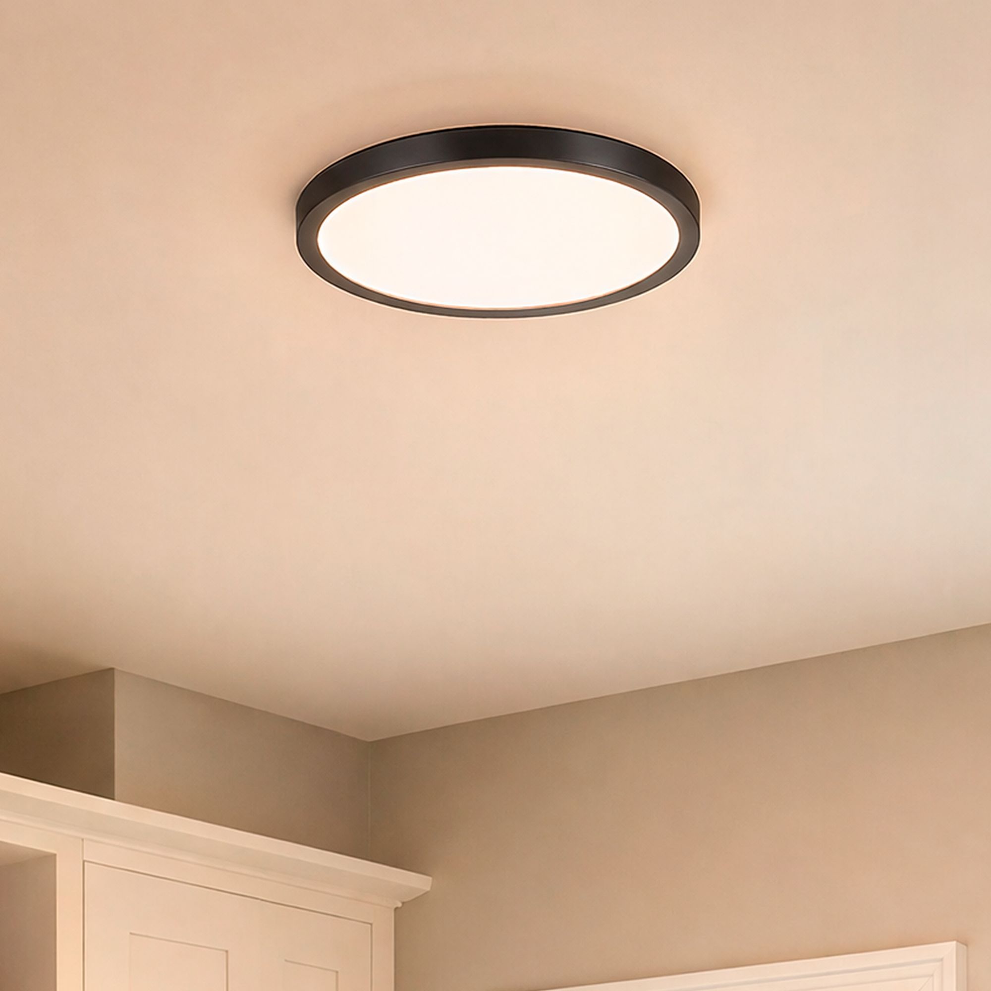 Image 7 LED Flush Mount in Black more views