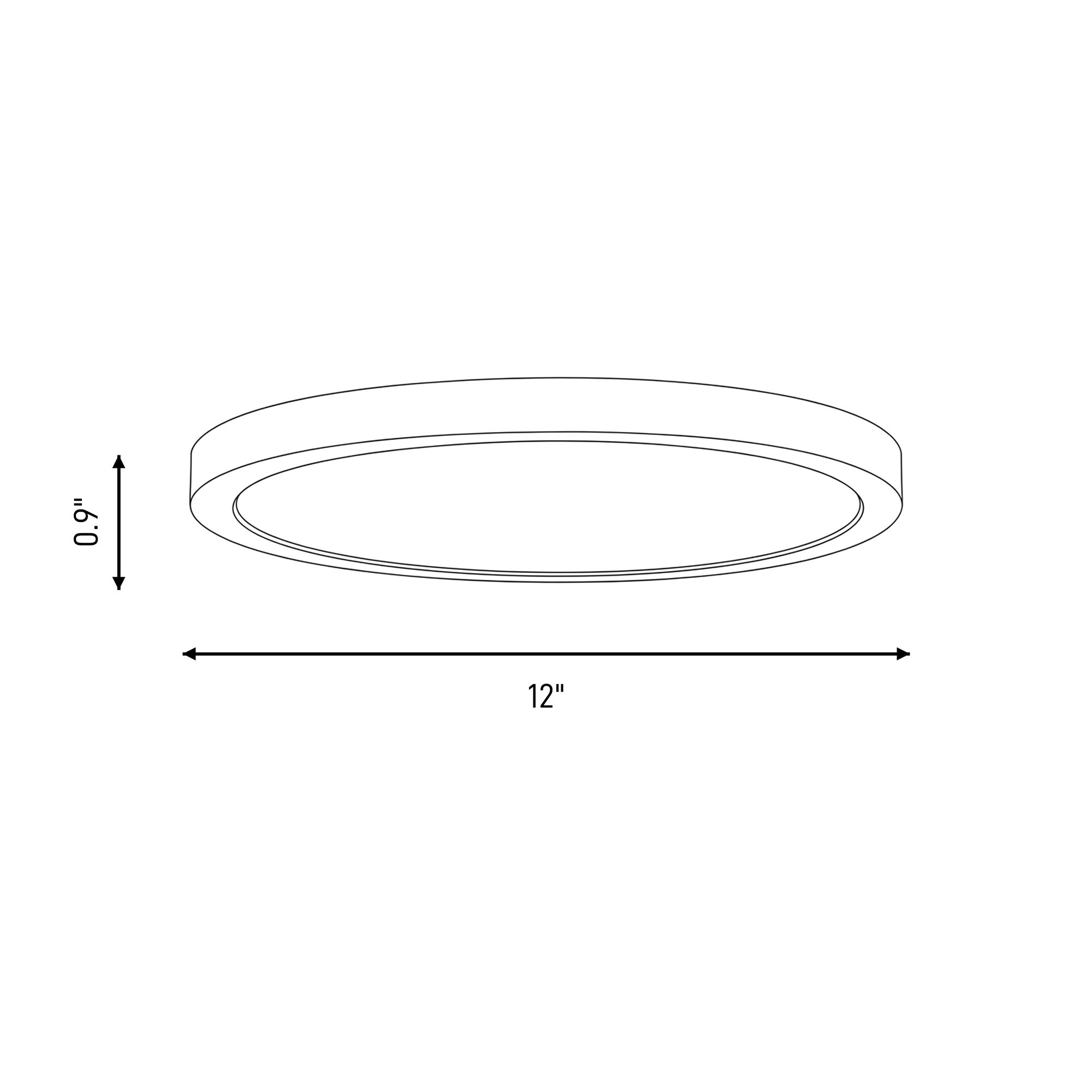 LED Flush Mount in Black