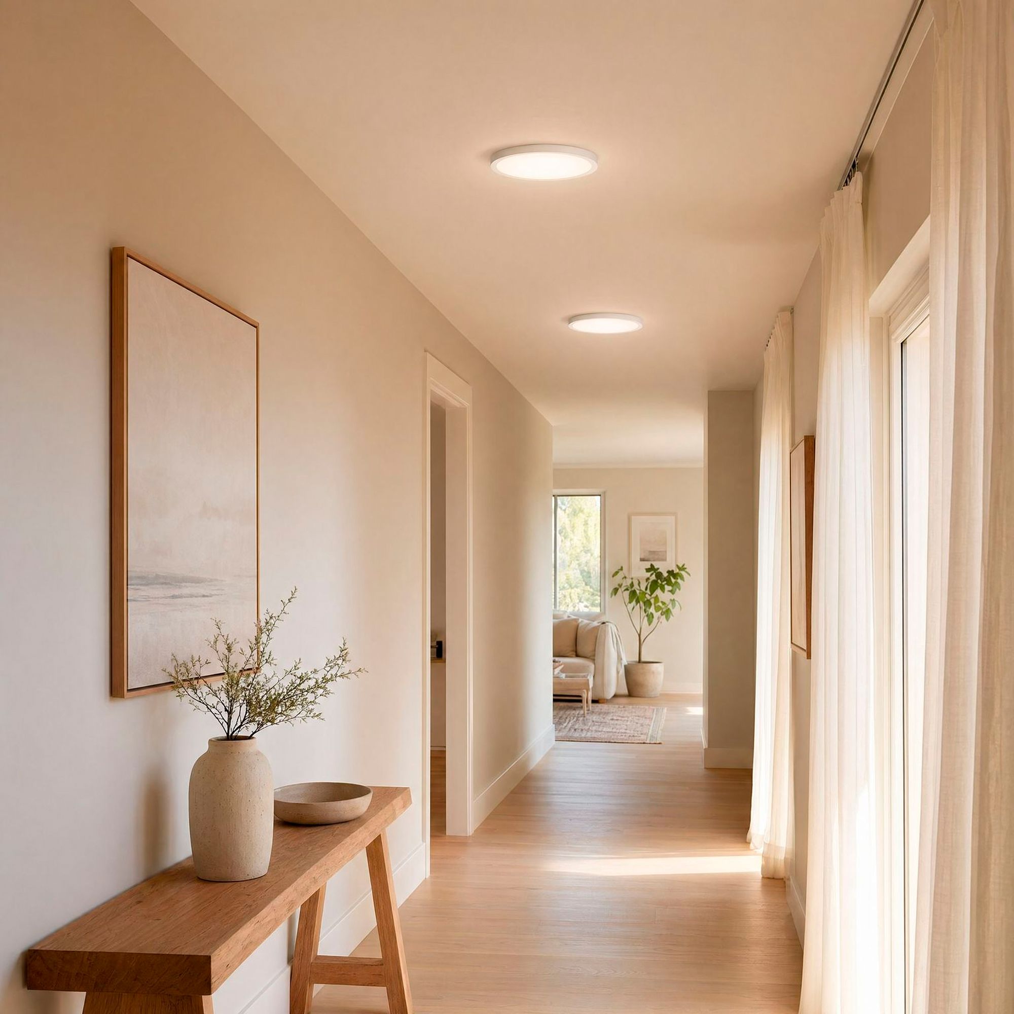 LED Flush Mount in White