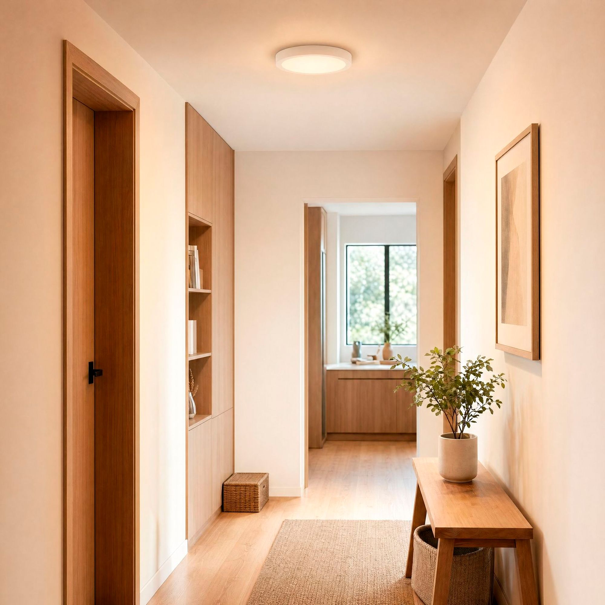 Image 6 LED Flush Mount in White more views