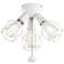 LED Industrial 3 Light Fixture White