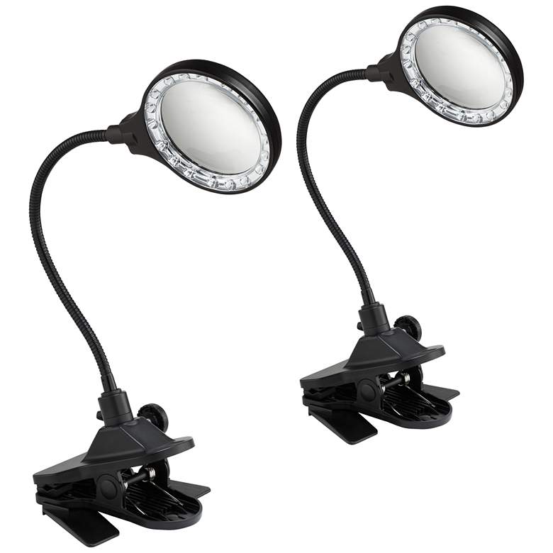 Image 1 LED Magnifier Gooseneck Clip Light Set of 2