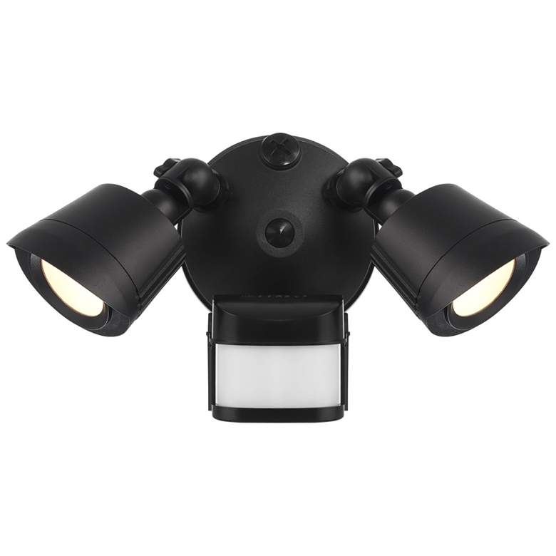 Image 1 LED Motion Sensored Double Flood Light in Black