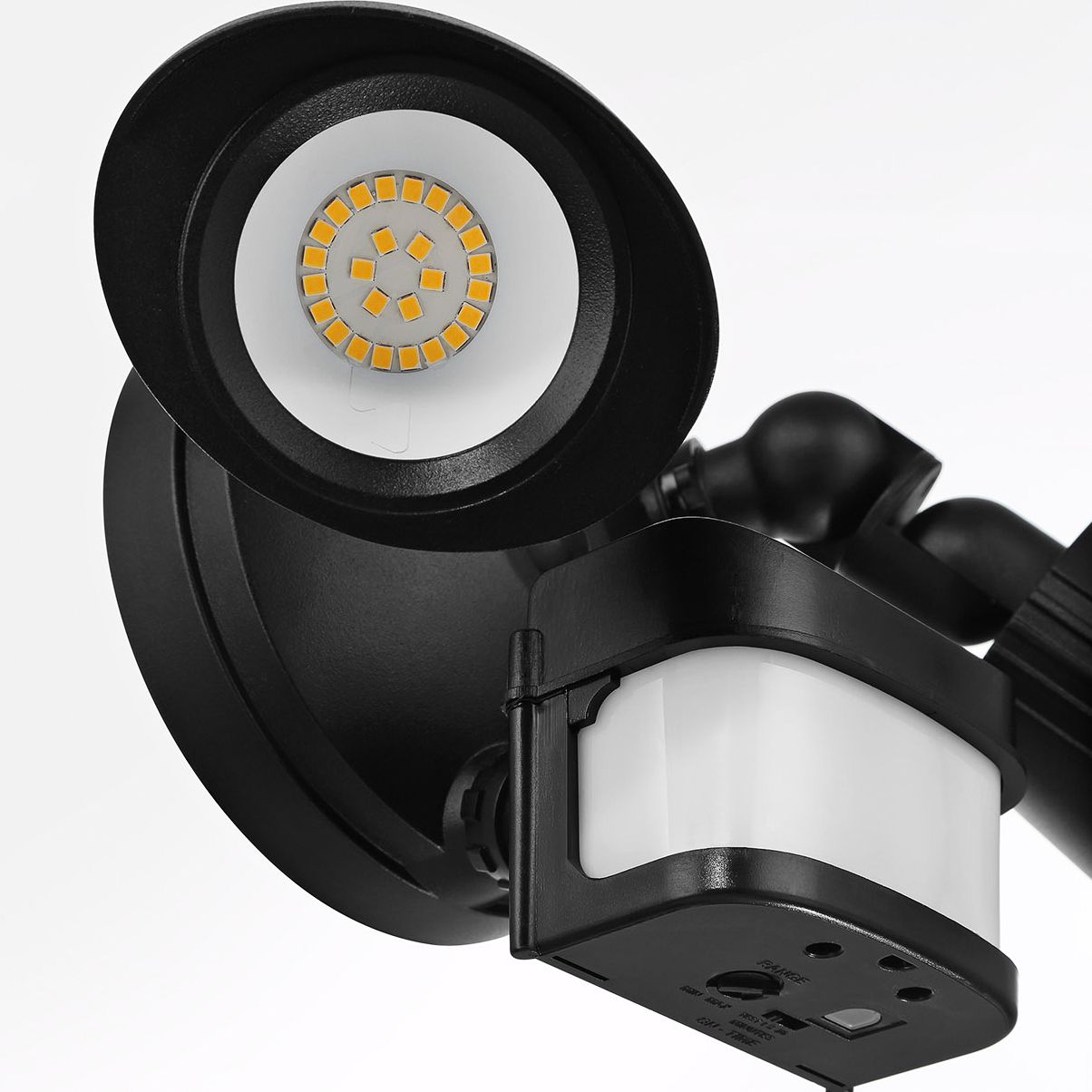 Image 6 LED Motion Sensored Double Flood Light in Black more views