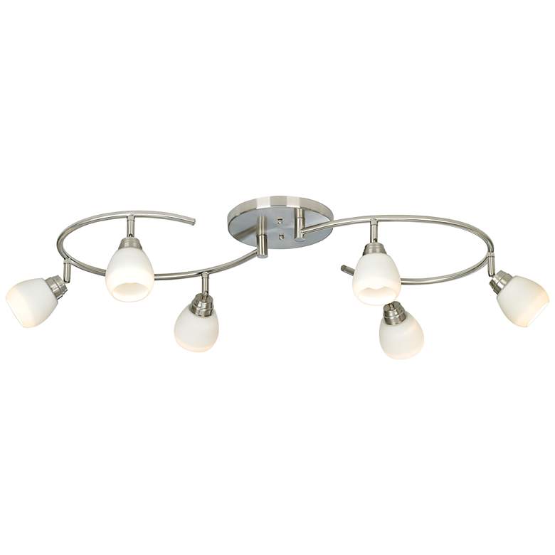Image 2 LED Pro Track Ascend 6-Light Brushed Nickel S-Wave LED Track Fixture