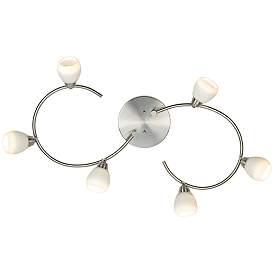 Image5 of LED Pro Track Ascend 6-Light Brushed Nickel S-Wave LED Track Fixture more views