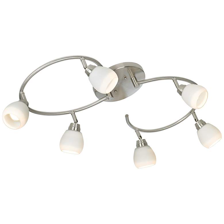 Image 7 LED Pro Track Ascend 6-Light Brushed Nickel S-Wave LED Track Fixture more views
