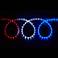 LED Red White and Blue 12-Foot Long Rope Light