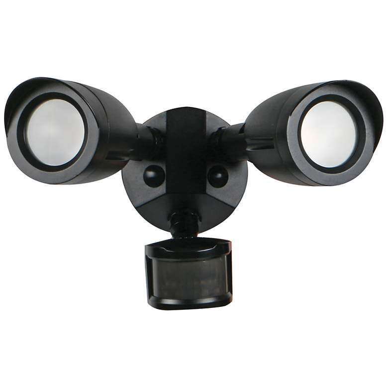 Image 2 LED Security Light; Dual Head; Motion Sensor Included; Black Finish; 4000K