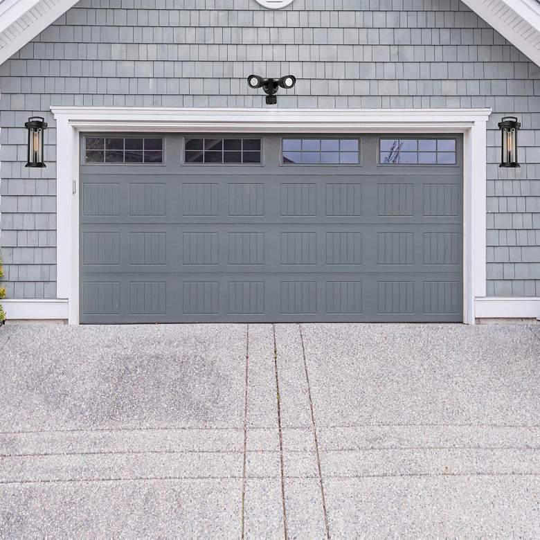 Image 7 LED Security Light; Dual Head; Motion Sensor Included; Black Finish; 4000K more views