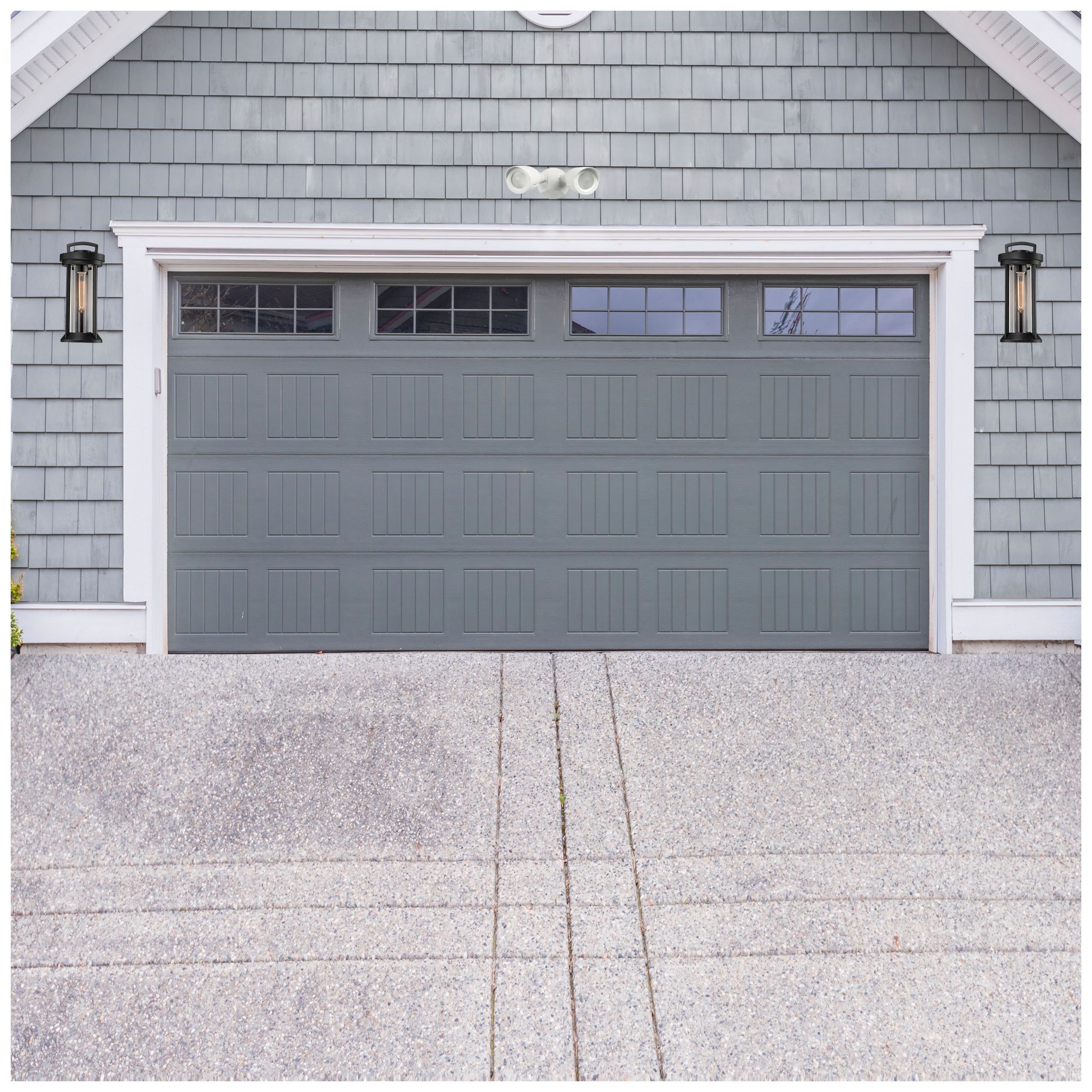 Image 7 LED Security Light; Dual Head; White Finish; 4000K more views