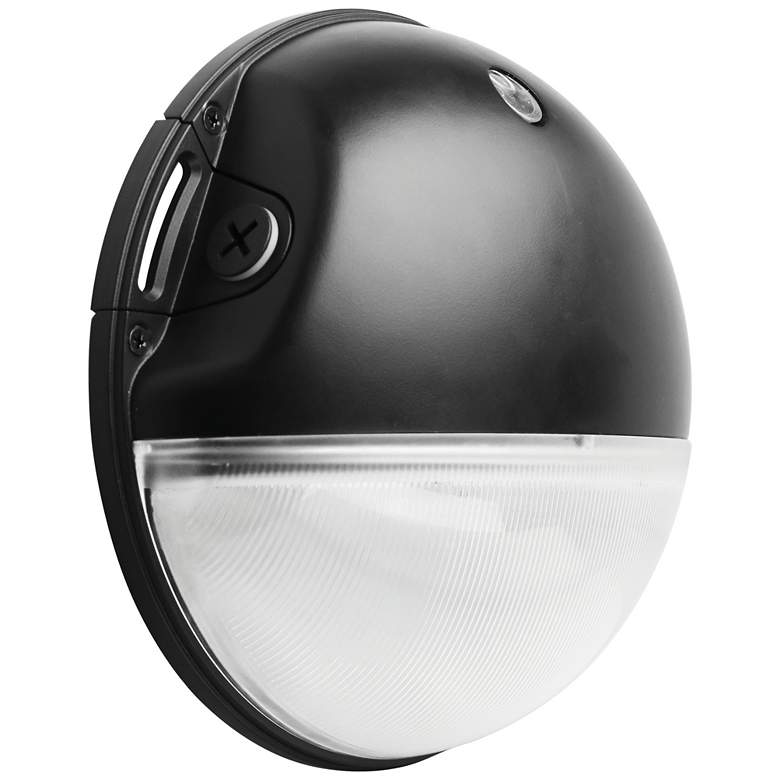 Image 1 LED Small Round Wall Pack; 20W; CCT Selectable; Black Finish