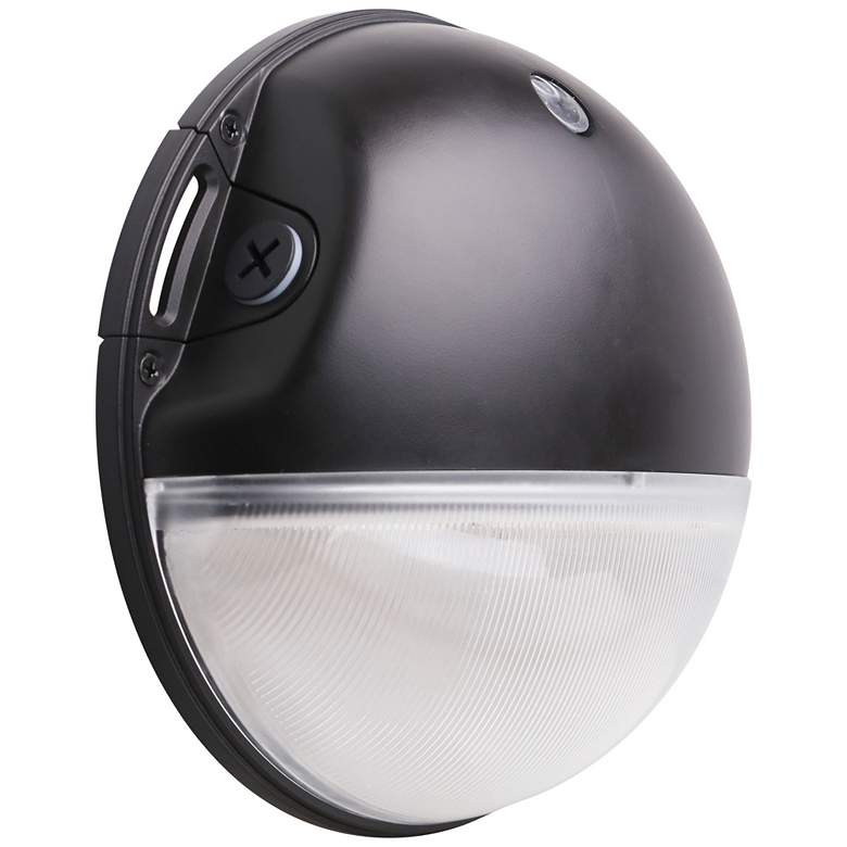 Image 1 LED Small Round Wall Pack; 20W; CCT Selectable; Bronze Finish