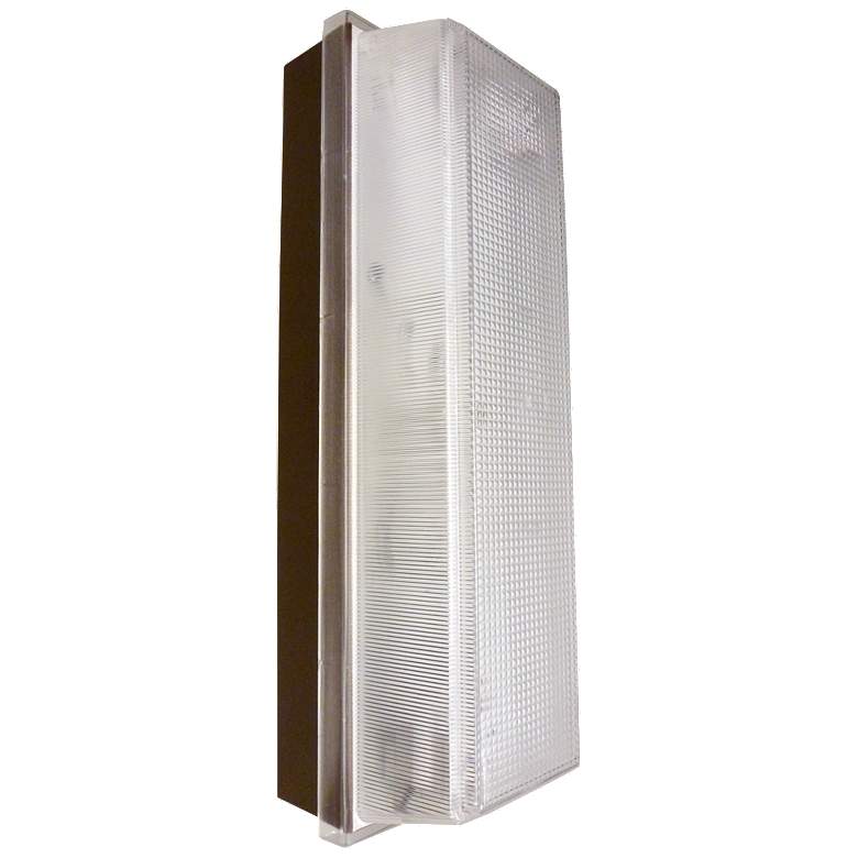 Image 1 LED Wall Pack Outdoor Sconce with Prismatic Diffuser - Bronze