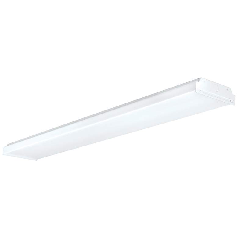 Image 1 LED Wrap 48" Wide 30W White Flush Mount w/ Clear Prismatic Acrylic Dif