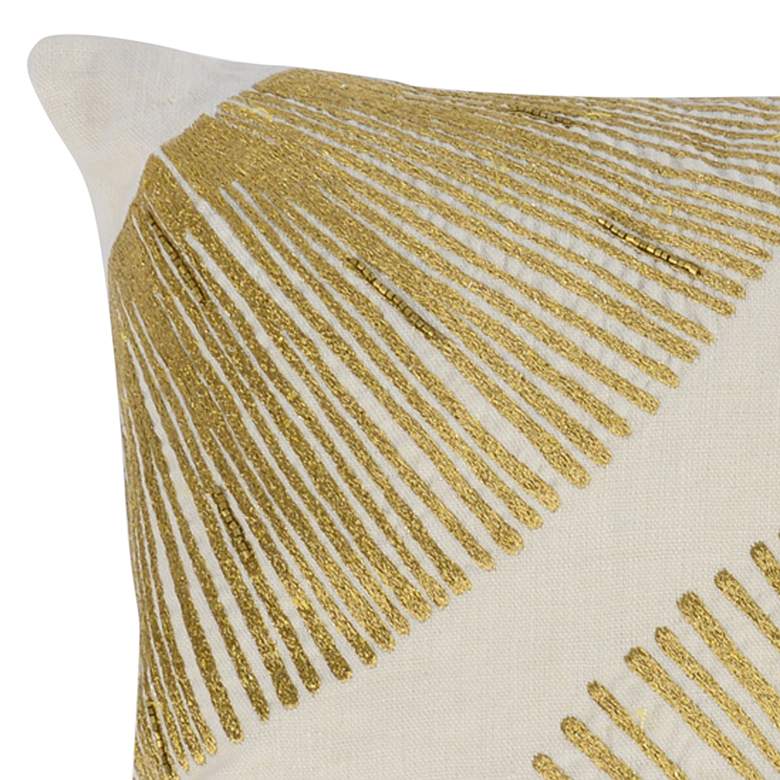 Image 4 Leda 18 inch Square Gold Natural Decorative Throw Pillow more views
