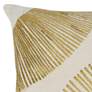 Leda 18" Square Gold Natural Decorative Throw Pillow in scene