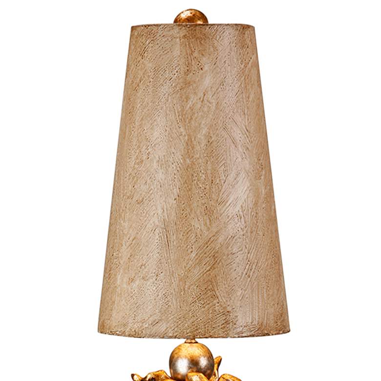Image 2 Leda 32" High Modern Cream Patina Tapered Pyramid Table Lamp more views